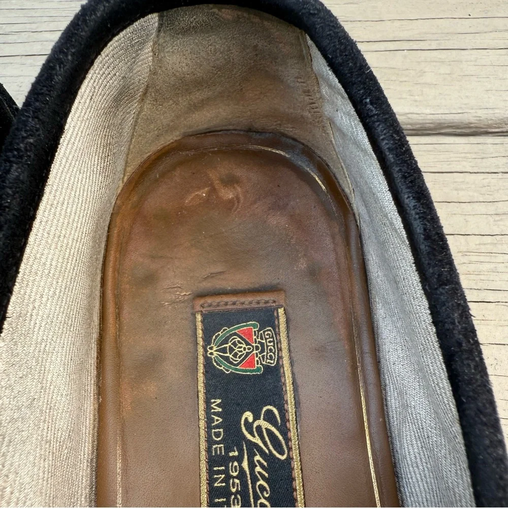 Gucci Horsebit 1953 loafers in black suede size 9